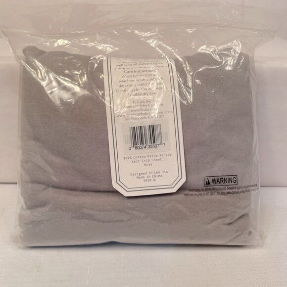 Gray Crib Sheet - Picture 3 of 4